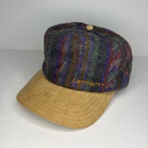 VTG Carhartt Hat Aztec Blanket Snapback Cap Southwest Made in USA Embroidered
